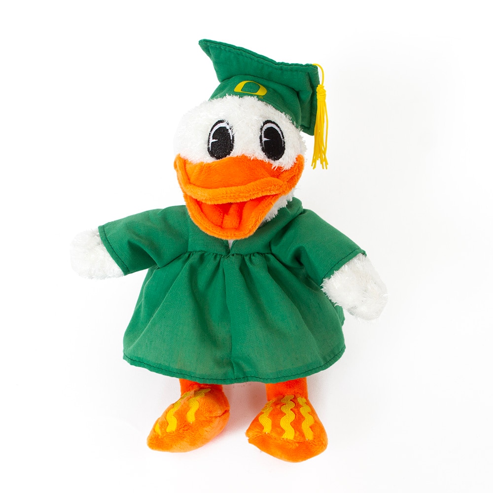 Ducks Spirit, Plush, Gifts, 6", Mascot Factory, Sitting Duck, Grad Cap, Grad Gown, 987922